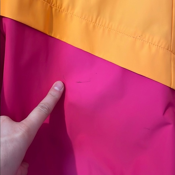 Retro Fila Colorblock Windbreaker Jacket - Orange and Pink - Picture 5 of 7